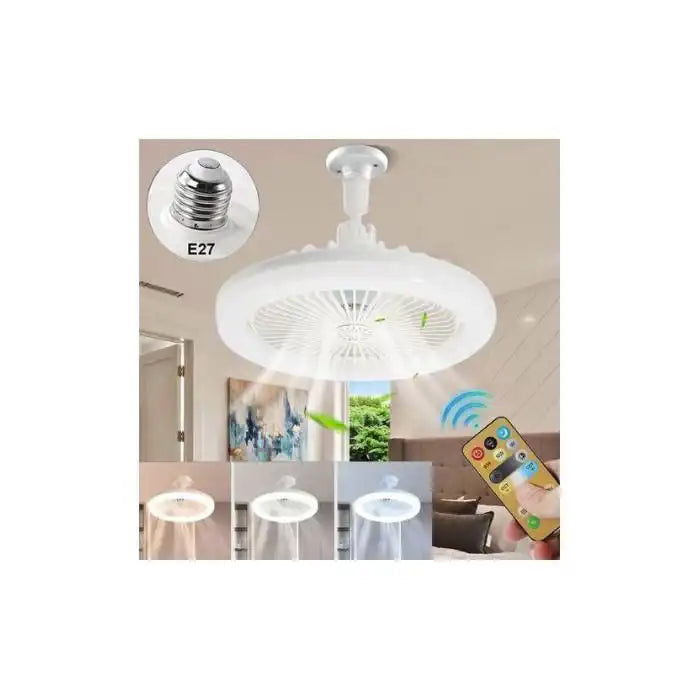 مروحة سقف LED للإضاءة الداخلية Ventilateur de plafond avec lumière intégrée et télécommande, 30W, ventilateur silencieux