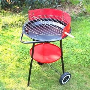 شواية فحم دائرية مزودة بعجلات Barbecue rond à charbon de bois