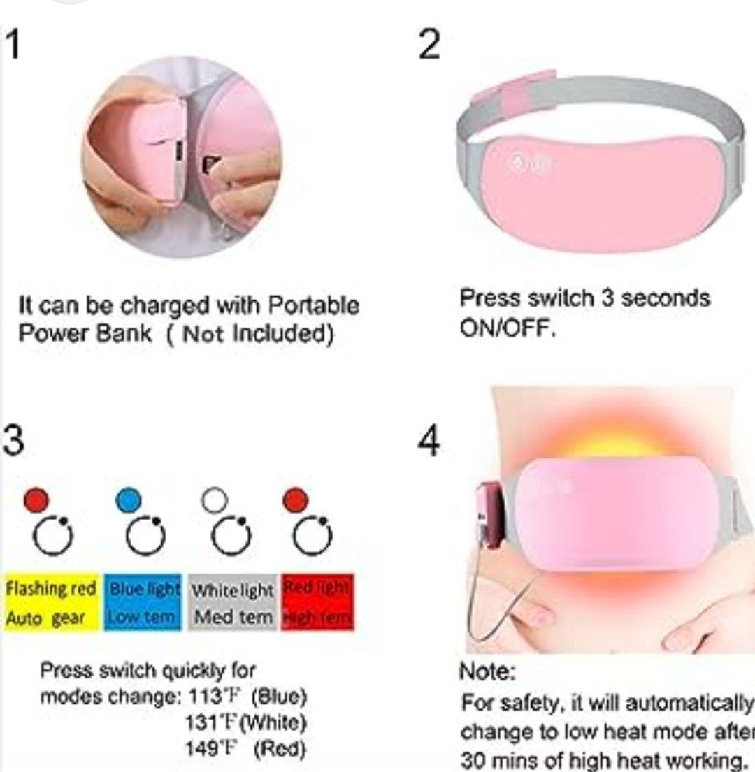 وسادة تدفئة للحيض ,حزام خصر دافئ ,يخفف آلام الدورة الشهرية والبطن والظهر