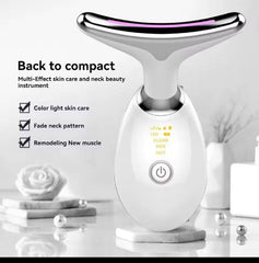تدليك الذقن المزدوجة للوجه والرقبة Massage anti rides anti age Massage visage cou double menton, lumière LED