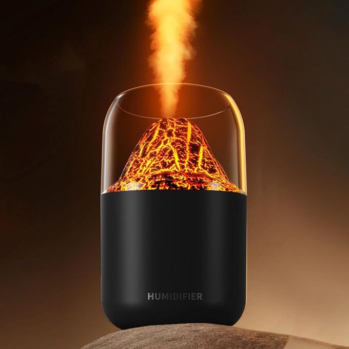 جهاز ترطيب بتصميم مصباح البركان المتشقق Humidificateur à lampe volcan craquelé