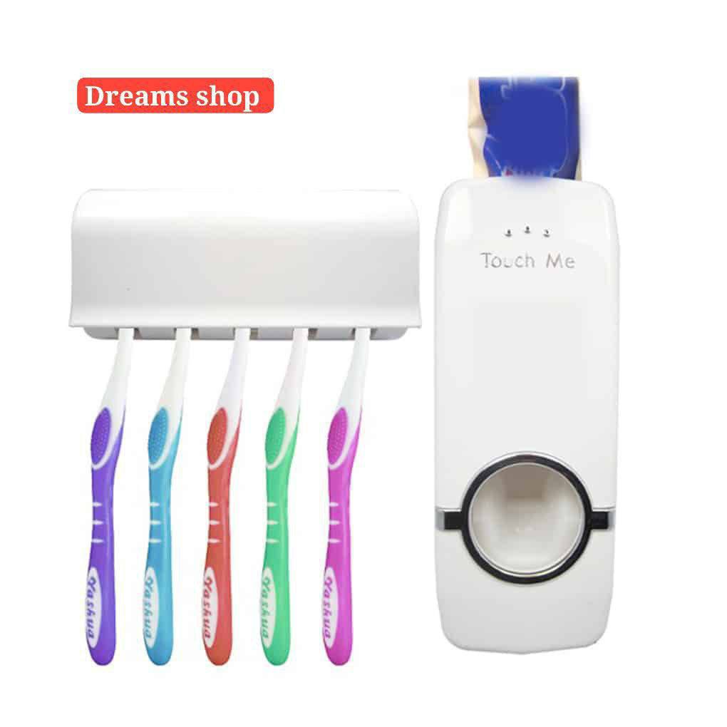 موزع معجون أسنان أوتوماتيكي مع حامل فرشاة الأسنان 5في1Toothpaste Dispenser