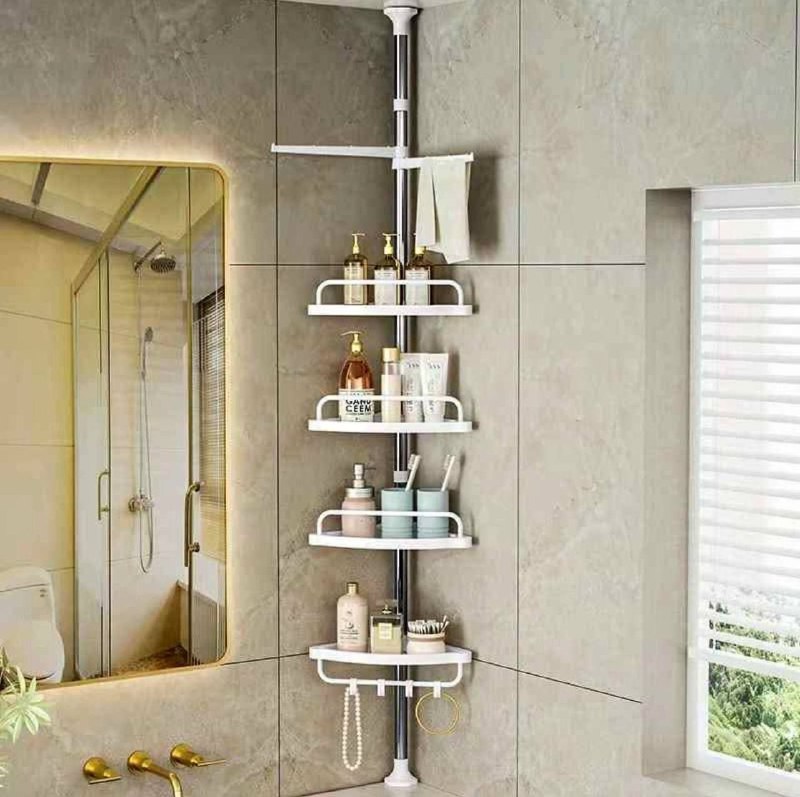 Étagère d'angle de salle de bain à 4niveaux