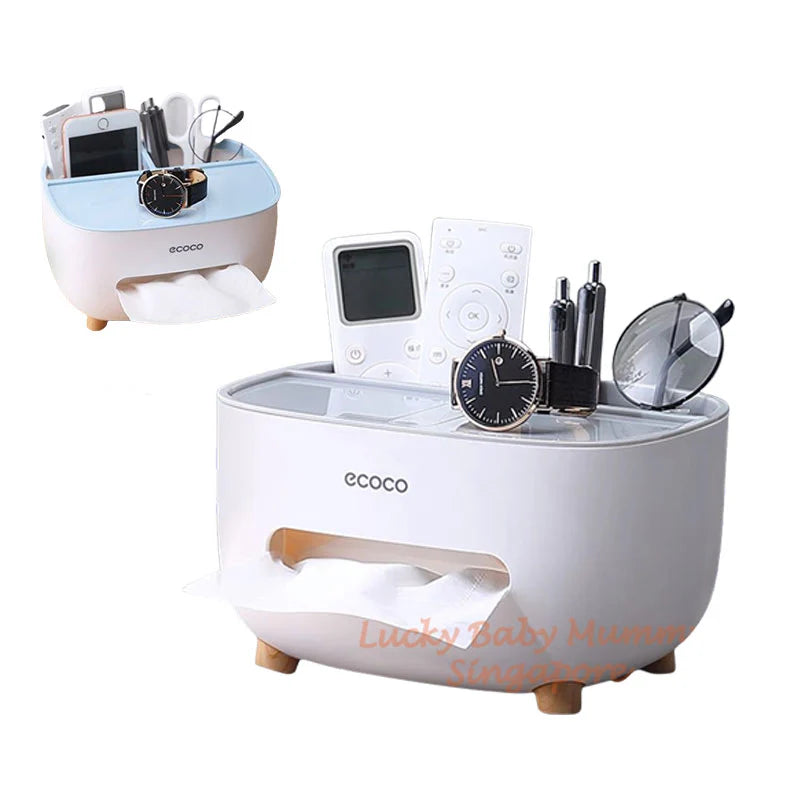 صندوق مناديل ورقية متعدد الوظائف من Ecoco Minimalist Boîte à mouchoirs multifonctionnelle