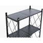 رف معدني قابل للطي بأربع طبقات وعجلات Étagère en Métal Pliable avec 4 Couches et Roues