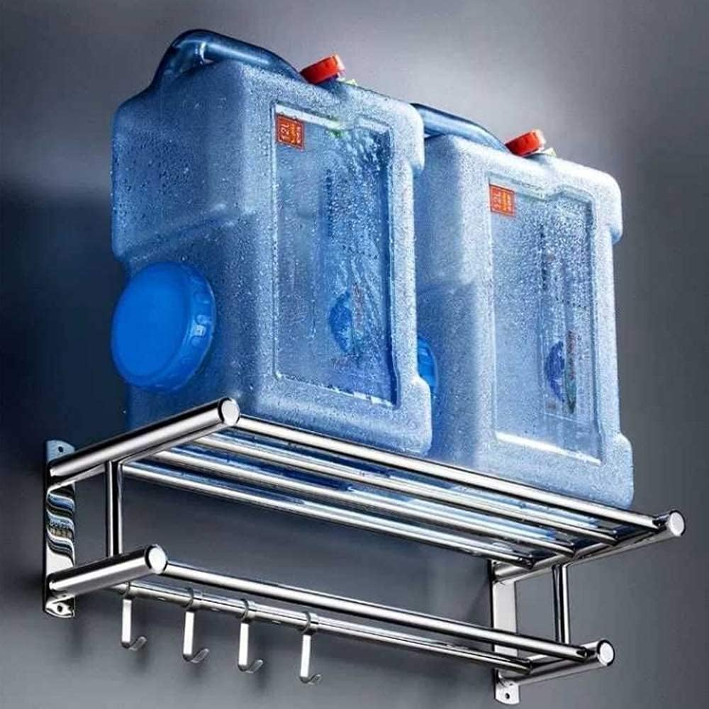 رف مناشف، رف حمام، رف مناشف من الفولاذ المقاوم للصدأ للحمام Porte-Serviettes, Étagère De Salle De Bain Étagère À Serviette en Acier Inoxydable