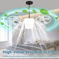 Ventilateur de plafond avec télécommande et éclairage intégré مروحة سقف على شكل طائرة بدون طيار مع إضاءة وجهاز تحكم عن بعد