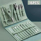محفظة أدوات العناية بالأظافر، مجموعة قص الأظافر من 16 قطعة Outils de soin des ongles Ensemble de coupe-ongles