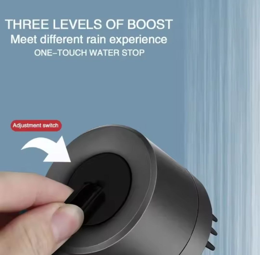 Turbocharged shower head رأس دش عالي الضغط بأربعة أوضاع
