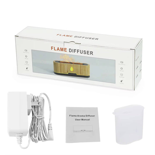 فواحة جهاز نشر الزيوت العطرية بالموجات فوق الصوتية Diffuseur d'huiles essentielles avec effet de flamme