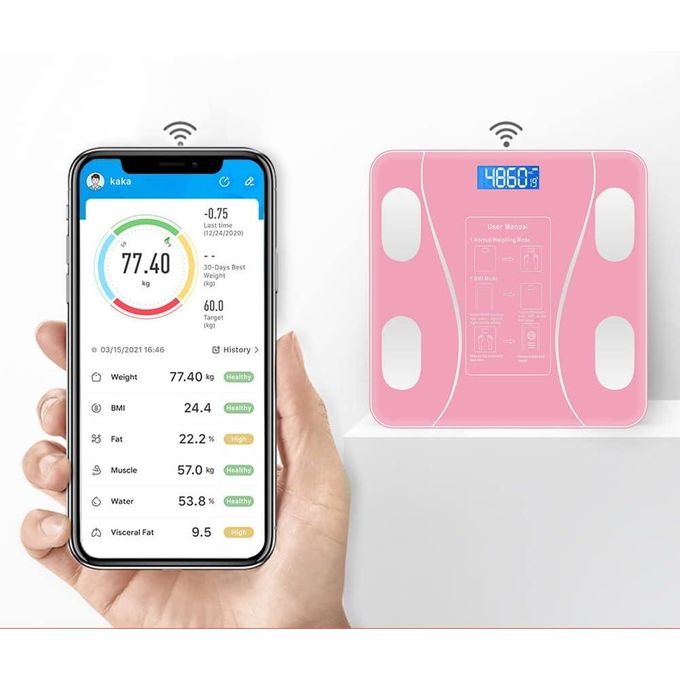 ميزان إلكتروني ذكي يعمل بالبلوتوث Balance Intelligente Électronique Bluetooth