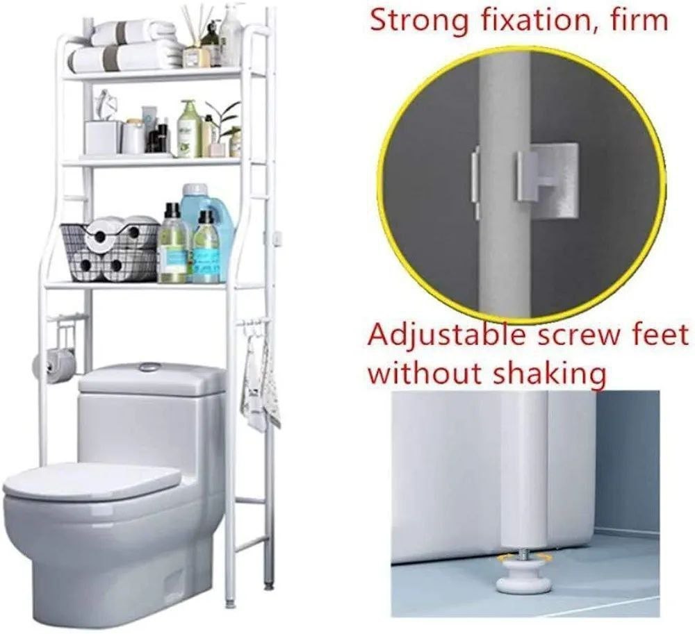 Toilet rack Étagère de Salle de Bain 3 Niveaux au-dessus des Toilettes رف حمام ثلاثي الطبقات فوق المرحاض