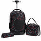 حقيبة مدرسية بعجلات مكونة من 3 قطع sac trolley 3pcs N°16 Cartable 3 pièces à roulettes–Design moderne et fonctionnel