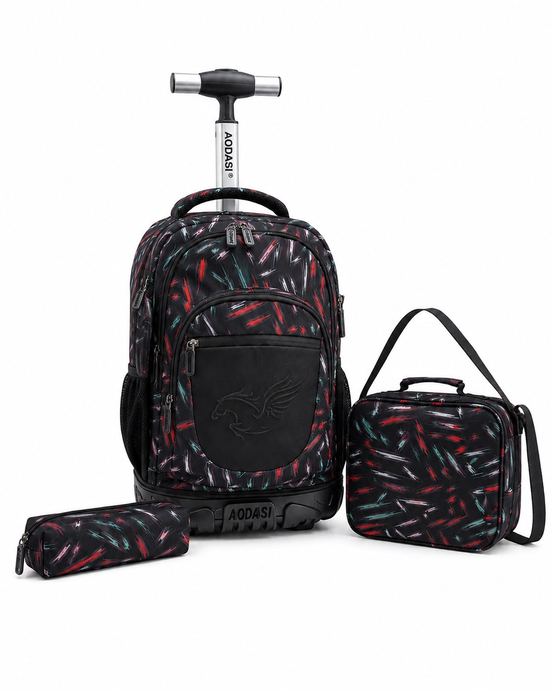 حقيبة مدرسية بعجلات مكونة من 3 قطع sac trolley 3pcs N°16 Cartable 3 pièces à roulettes–Design moderne et fonctionnel