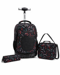 حقيبة مدرسية بعجلات مكونة من 3 قطع sac trolley 3pcs N°16 Cartable 3 pièces à roulettes–Design moderne et fonctionnel