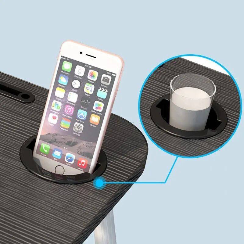 Table de lit pour ordinateur portable, bureau pliable et portable طاولة خشبية صغيرة للحاسوب متعددة الاستخدامات وقابلة للطي