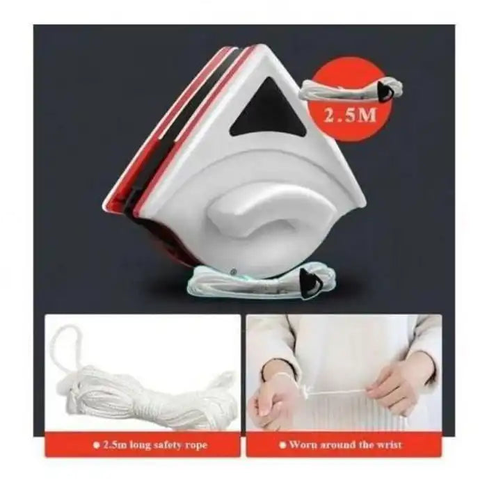 أداة مغناطيسية مزدوجة الجانب لتنظيف النوافذ Essuie-glace magnétique double face pour nettoyage de vitre Lave vitre aimantée