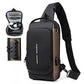 Sac à Bandoulière en Cuir Multi-Poches, Sac Imperméable Antivol, Chargeur USB