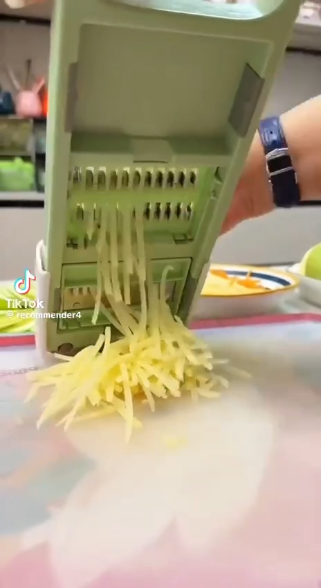 Set de Coupe-Légumes Multifonction avec Panier مجموعة قطاعات خضراوات متعددة الوظائف مكونة من 7 قطع