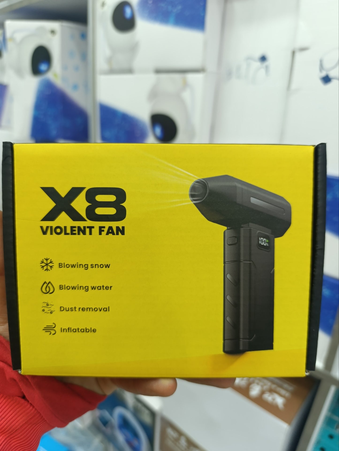 X8 مروحة توربو جيت منفاخ هواء توربيني محمول عالي الأداء Violent Fan  Mini Jet Fan X8
