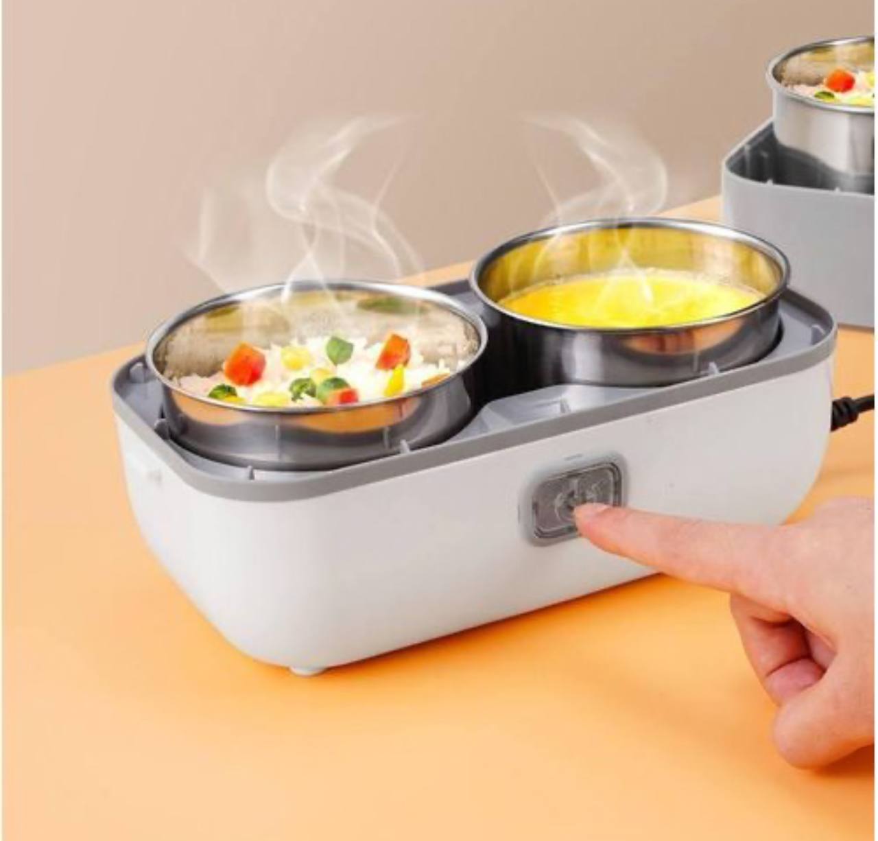 صندوق غداء ساخن وطباخ كهربائي متعدد الوظائف بسعة 2 لتر Boîte à repas lunch box chauffante et cuiseure électrique