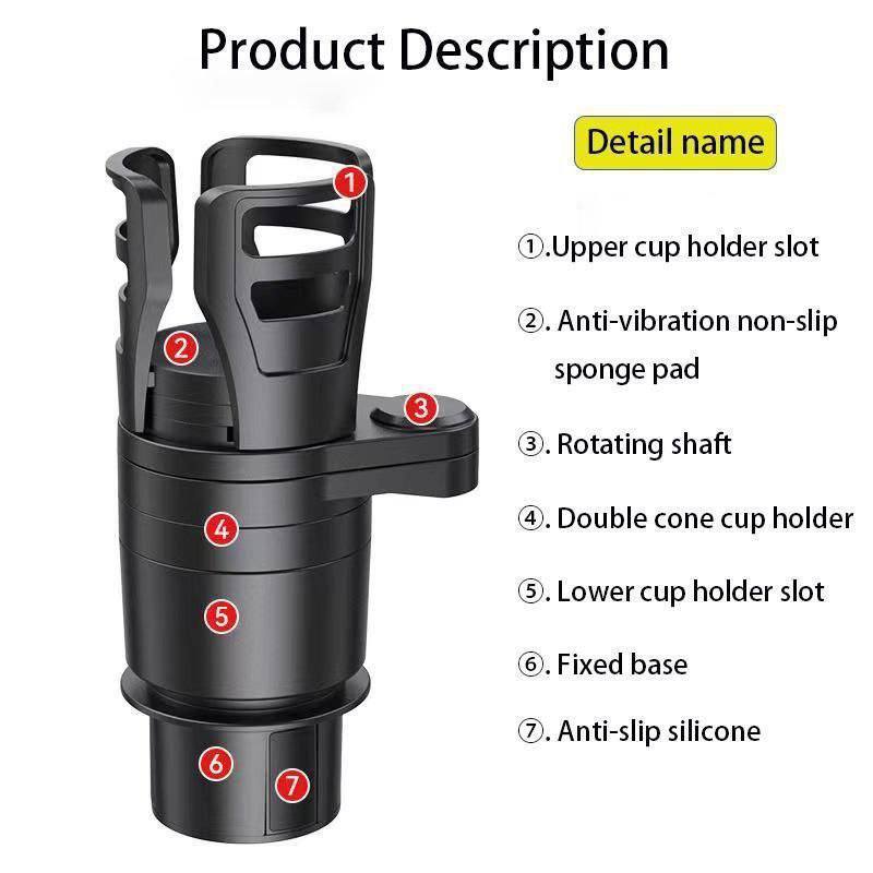 Porte-gobelet de voiture 2 en 1 حامل أكواب السيارة