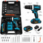 مثقاب ومفك براغي لاسلكي  مع بطاريتين وشاحن وحقيبة تحتوي على أكثر من 25 ملحقاًPerceuse Visseuse Sans Fil 48VF avec 2 Batteries