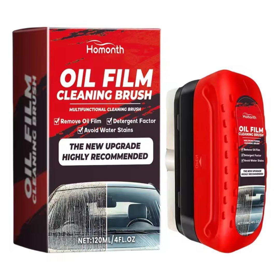 Oil Film Cleaning Brush فرشاة تنظيف الزجاج الأمامي، غشاء مقاوم للزيوت لنوافذ السيارة، فرشاة متعددة الوظائف
