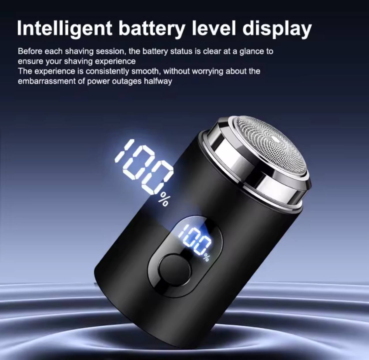 ماكينة حلاقة كهربائية صغيرة محمولة Rasoir intelligent à charge rapide USB-C avec écran LCD