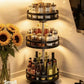 Étagère de cuisine rotative à 360°, support à épices, condiments, acier inoxydable, منظم مطبخ دوار 360 درجة، رف توابل، حامل بهارات، مصنوع من الفولاذ المقاوم للصدأ، لتنظيم المطبخ