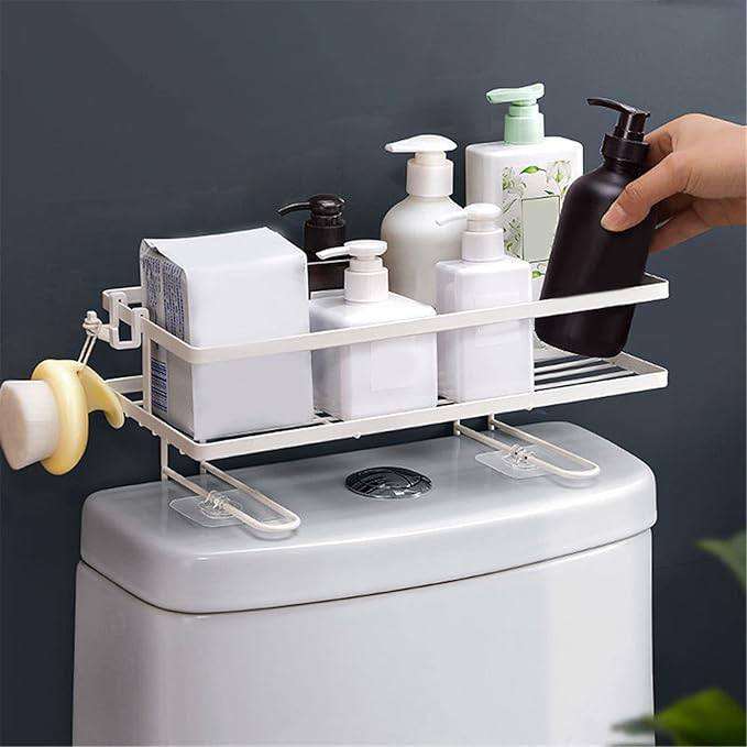 حامل تخزين الحمام على الحائط، بدون حفر Étagère de rangement murale pour salle de bain, sans perçage