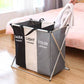 سلة الغسيل قابلة للطي وسهلة الاستعمال Panier à linge avec trois compartiments, pliable en forme de X, Organisateur linge