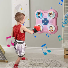 جهاز ملاكمة موسيقي تفاعلي يُثبَّت على الحائط للأطفال Machine de boxe musicale interactive murale pour enfants