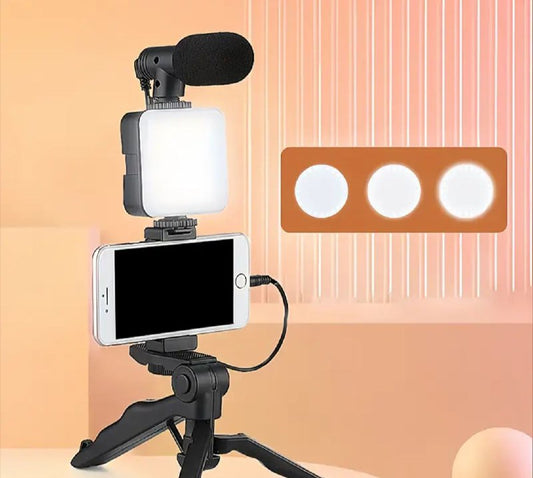 ✅ مثبت هاتف متعدد الوظائف 5في1 مع ضوء تعبئة Stabilisateur de téléphone multifonctionnel