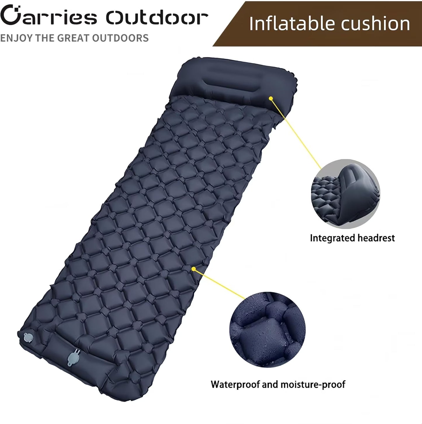 Matelas gonflable , pompe à pied intégrée, étanche مرتبة هوائية قابلة للنفخ، مزودة بمضخة قدم مدمجة، مقاومة للماء