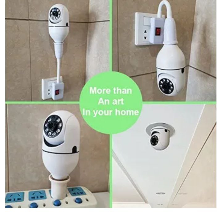 Caméra Ampoule Panoramique WiFi Sans Fil