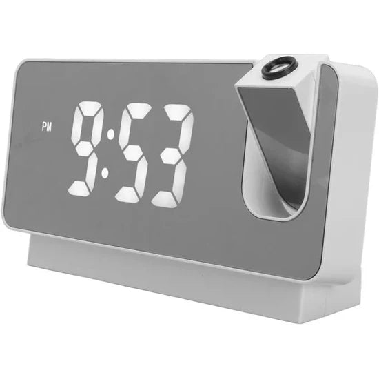 ساعة ذكية رقمية LED، منبه رقمي، ساعة إلكترونية للمكتب، شحن USB Horloge LED à projection numérique intelligente, réveil numérique