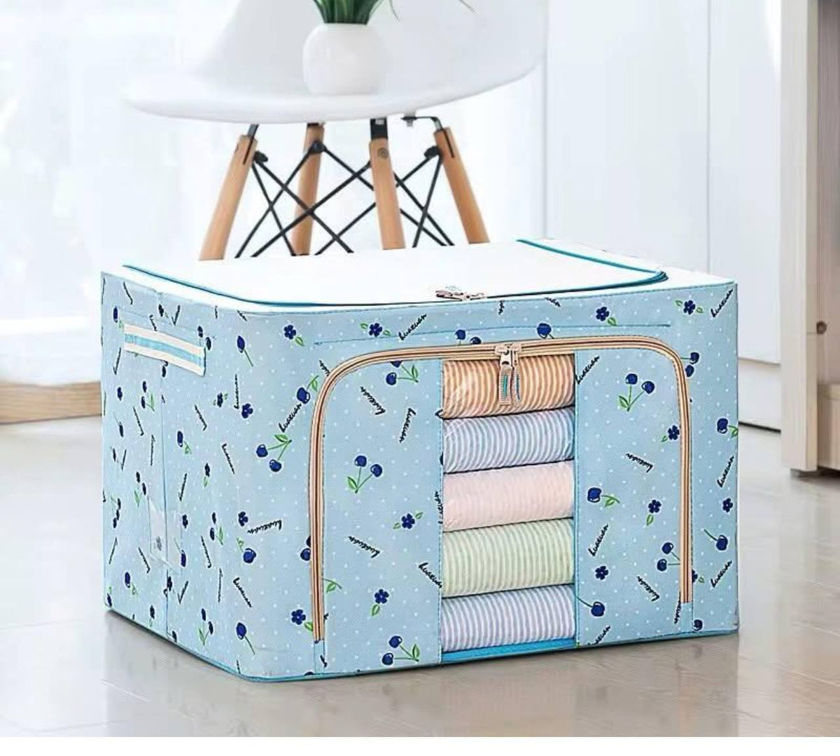 صندوق تخزين قابل للطي للملابس والأغطية واللحف منظم وحقيبة تخزين  Boite Rangement Vetement Pliable Vêtements Boîte De Rangement