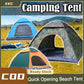 خيمة تخييم متعددة الألوان تتسع لأربعة أشخاص Tentes multicolor de Camping 4 PERSONNES ,208x208x145 cm