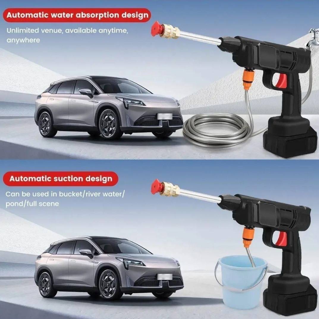 Nettoyeur haute pression portable sans fil مسدس غسيل سيارات لاسلكي عالي الضغط