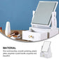Miroir de maquillage de bureau avec tiroirs مرآة مستحضرات تجميل مرآة مكياج سطح المكتب