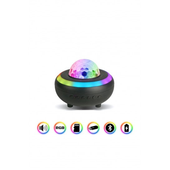 Projecteur étoilé LED Lumière galaxie Laser Boule disco Enceinte Bluetooth Lampe LEDجهاز عرض النجوم، ضوء LED، ضوء ليزر المجرة، كرة ديسكو، مكبر صوت بلوتوث، مصباح LED للحفلات