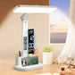 ساعة مصباح مكتب LED برأس مزدوج Lampe de bureau LED à double tête avec fonction horloge et variateur d'intensité