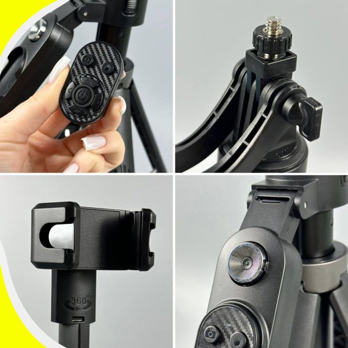 عصا سيلفي طراز Q625 مزودة بتقنية التتبع الذكي بالذكاء الاصطناعي Bâton Selfie Gimbal Q625 AI Suivi Intelligent 360° avec Trépied