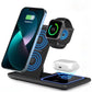 شاحن لاسلكي قابل للطي 3 في 1 Support de chargeur sans fil pliable 3 en 1, station de charge rapide 15W