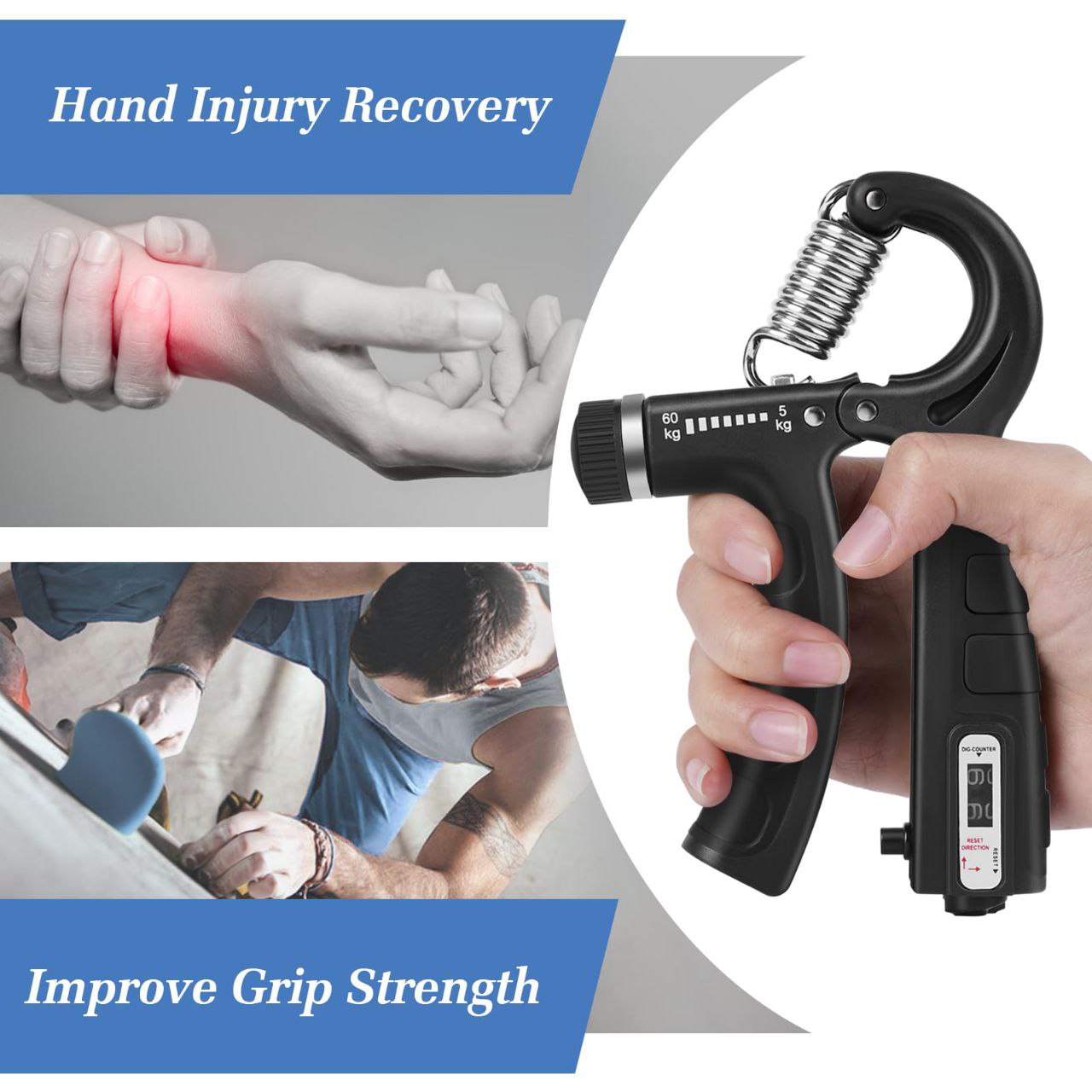 Kit de Renforcement de la Prise Adjustable Grip Grip Ball قبضة قابلة للتعديل مجموعة تقوية القبضة