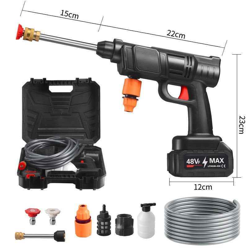 مسدس تنظيف لاسلكي محمول عالي الضغط Pistolet de nettoyage haute pression portable sans fil 48V