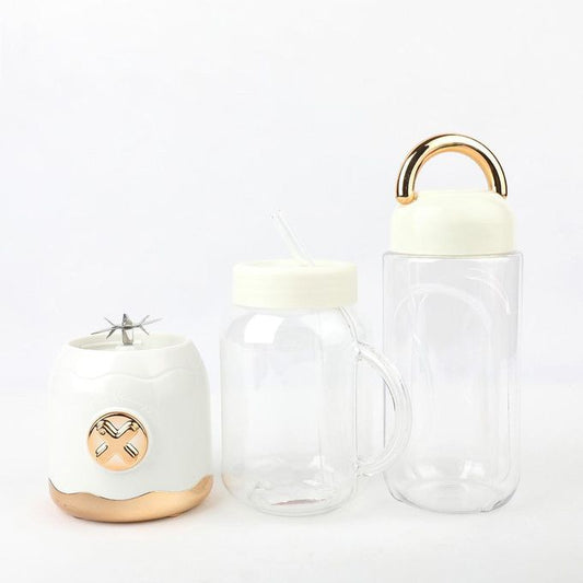 طقم خلاط كهربائي محمول بتصميم كلاسيكي مع أوعية زجاجية RETRO JUICER PORTABLE BLENDER Retro juicer Kit de mixeur électrique rétro portable avec bocaux en verre