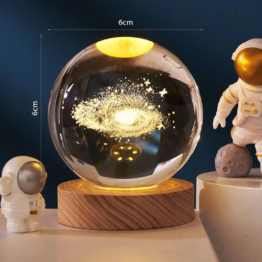 Lampe décorative en forme de boule cristal 3D