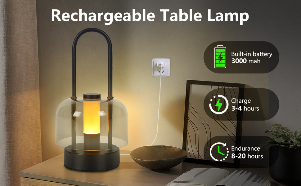 مصباح طاولة لاسلكي، مصباح خارجي LED قابل لإعادة الشحن Lampe de Table Sans Fil,LED lampe rechargeable exterieur,lampe de chevet tactile